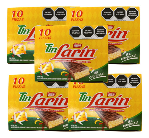 Tin Larín 10pz Chocolate Galleta Y Crema Cachuate Nestle