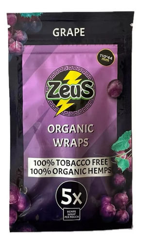 Caja X25 Papel Zeus Hemp Wrap X5 Unidades 110mm