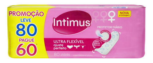 Protetor Intimus Days Ultra Flexível Leve 80 Pague 60