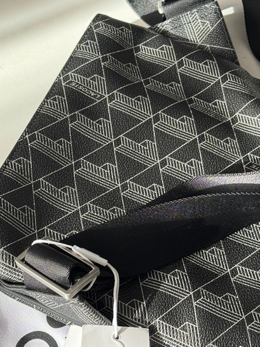 Bandolera Lacoste The Blend Blend Lisa Acero Inoxidable Negro (Usado)