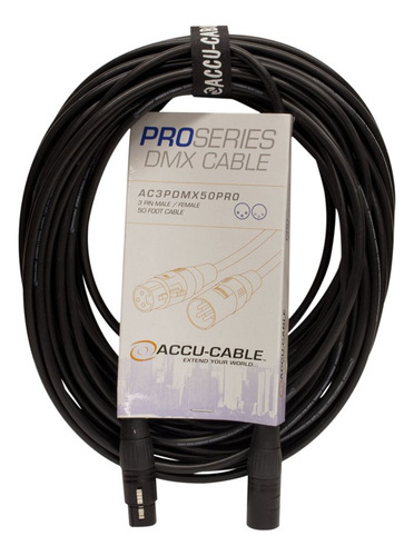 Cable Accu Ac3pdmx50pro 3 Pines 50 Pies Dmx Cable