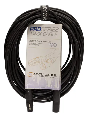 comprar Cable Accu Ac3pdmx50pro 3 Pines 50 Pies Dmx Cable