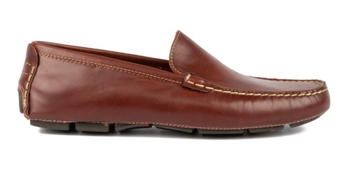 Mocasín Driver Cuero Liso Marrón Zapato Hombre Vestir 3