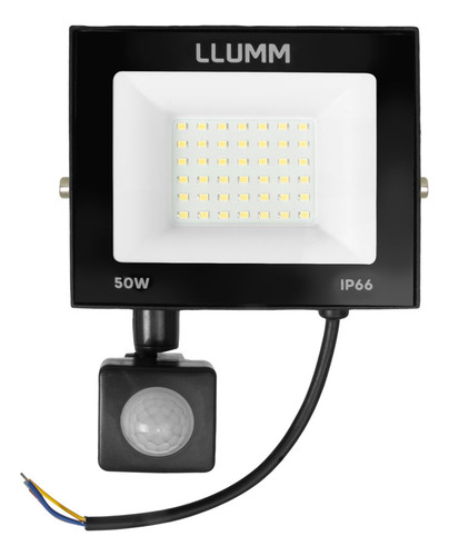 Kit 5 Refletor Led 50w Sensor Presença Branco-frio Ip65