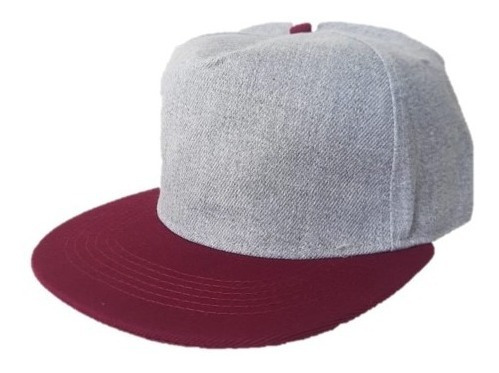 Gorra Plana Snapback Visera Recta Combinada Gamuzada