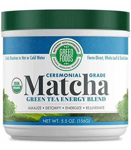 Los Alimentos Orgánicos Verde Matcha Green Tea, 5,5 Onza