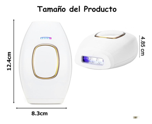 Ipl Depiladora De Luz Pulsada Depiladora Portátil Sin Dolor Blanco