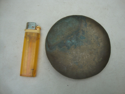 Antiguo Platito De Balanza En Bronce 9,9 X 1,3 - Pesa 60 Grs