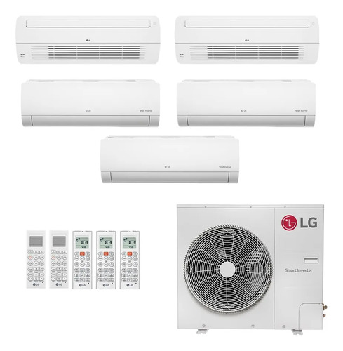 Ar Condicionado Multisplit Penta 51000 Btu(2x12000+2x18000+9000) Frio - Inverter - LG - 220v - Amnw18gttc0 Amnw12gsja1 Amnw09gsaa1 / Z5