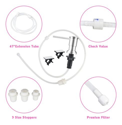 Ohihi - Dispensador De Jabon Para Fregadero, Dispensador De