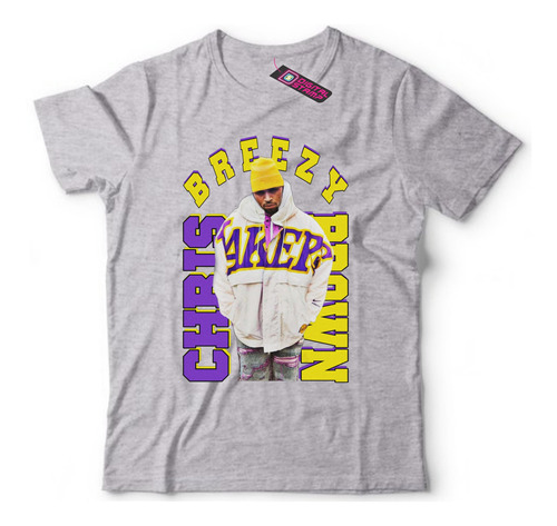 Remera Chris Brown Breezy Lakers Rap 19 Dtg Premium