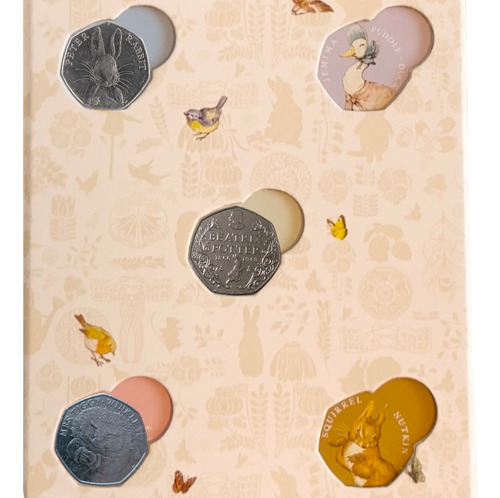 Álbum Beatrix Potter 2016 Com 3 Moedas De 50 Pence