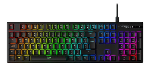 Teclado Mecánico Hyperx Alloy Origins La Switch Hx Blue Color del teclado Negro Idioma Español Latinoamérica