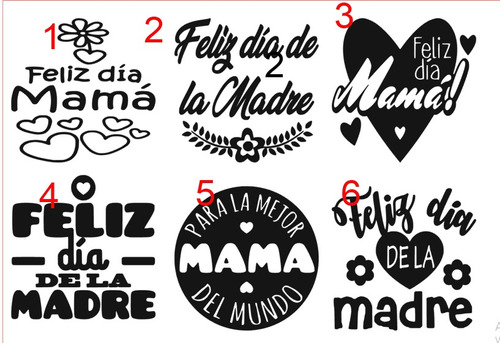 Etiquetas, Stickers En Vinil Día De La Madre De 20 Cm