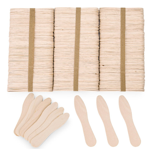 Hansgo 300 Cucharas De Madera Para Helado, Mini Cucharas De