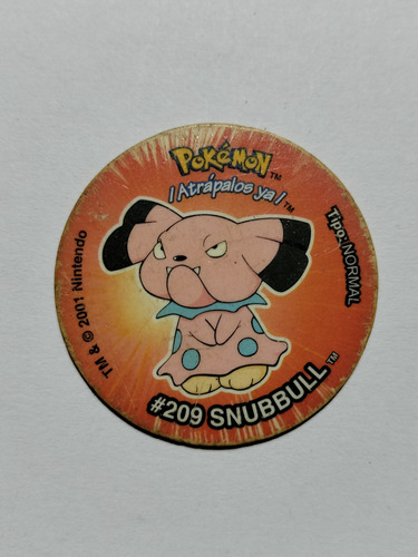 Pokémon Tazos 3 Edición Especial #209 Snubbull 