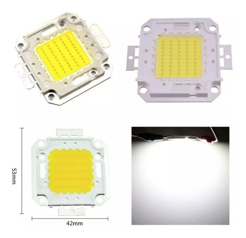 Chip Led 50w Genesis  Reflectores + Pasta Térmica Powerleds