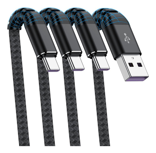 Cabepow Cable Usb Tipo C [3unidades De 6pies] Usb A Tipo C D