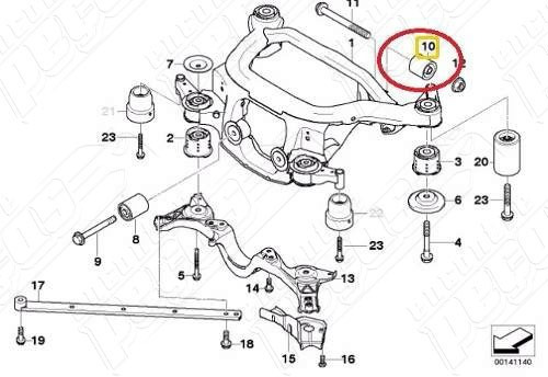 Bucha Da Manga Eixo Traseira Bmw 750i 4.4 V8 Hybrid 11-12