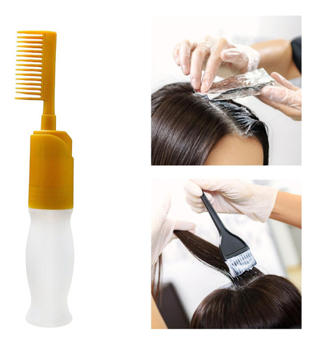 . Peine Aplicador De Cepillo For Teñir El Cabello, Botella