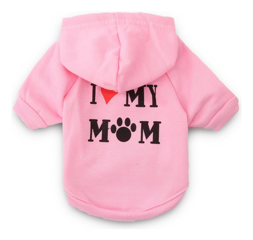 Ropa Perros I Love My Mom Hoodie Pet Puppy Shirts Perro...