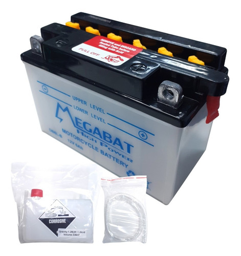 Imagen 3 de 5 de Bateria DiMac Megabat Db6l-b Para Moto 12v 6ah Con Cuotas