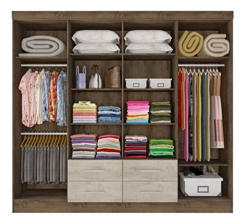 Guarda-roupa Casal 8 Portas 4 Gavetas Rio Verde Atualle