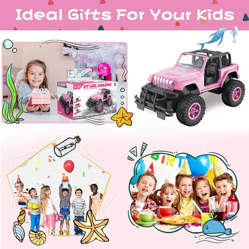 Juguete A Control Remoto Nqd Diseno Jeep Rosa2