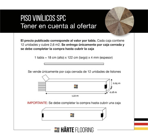 Piso Vinilico 4 Mm Spc Alto Transito Click Simil Madera