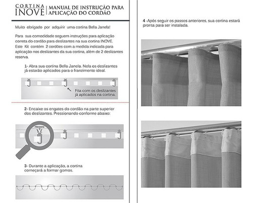 Cortina Inove Duplex Bellini Trilho Suisso 5,40 X 2,80m