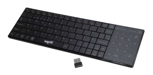 Teclado Inalambrico Smart Tv Nisuta Wireless Con Touch Pad