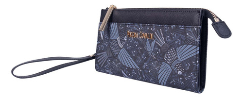 Bolsa Cheen Saffiano Pineda Covalin Diseño Colibrí Negro