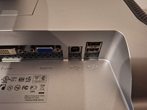 Monitor Dell Sp2008wfp 20 Pulgadas Lcd Impecable Plateado (Usado)