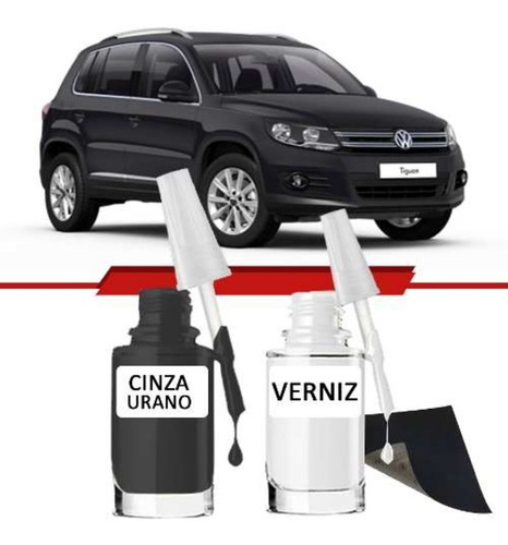 Tinta Tira Risco Automotivo Volks Tiguan Cor Cinza Urano