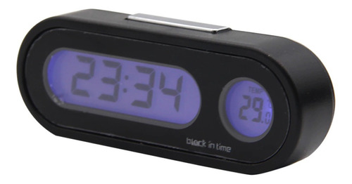 Relógio Termômetro Digital Hora Veicular Lcd Tuning 2 Em 1