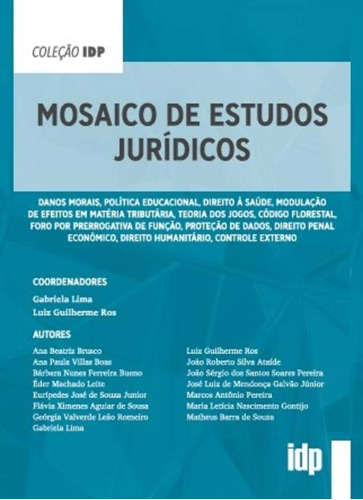 Libro Mosaico De Estudos Juridicos 01ed 22 De Lima Gabriela