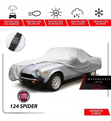 Funda Cubreauto Rk Con Broche Fiat 124 Spider 1979