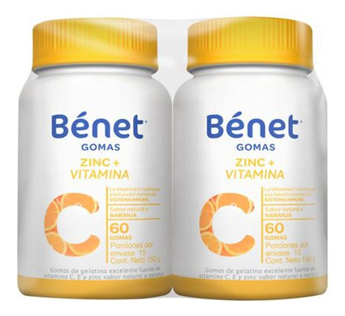 Benet Gomas Zinc Vitamina C X2 - g a $153