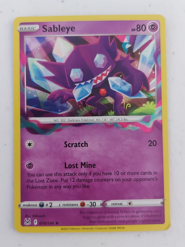 Pokemon Tcg Sableye - 070/196 - Holo Rare