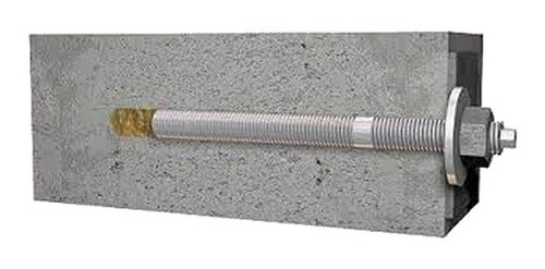 Varilla Roscada M8 Fijacion Quimica Anclaje Steelframe X10u Color Plateado