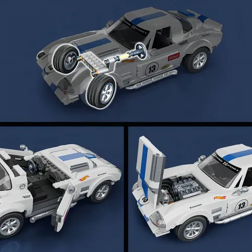 Mattel Brick Shop Elite '63 Corvette Grand Sport JGR31 | MercadoLivre