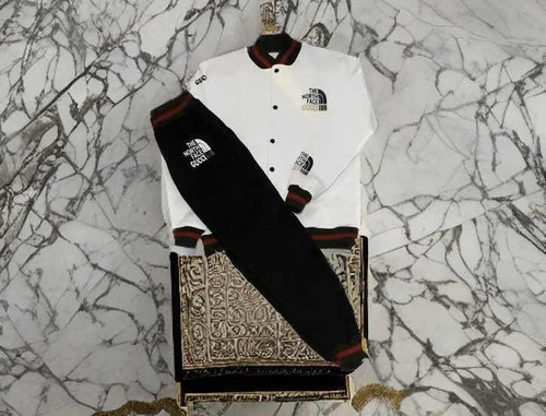 Conjunto Para Hombre The North Face Gucci - Blanco Y Negro