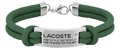 Pulsera Lacoste Elios Verde Para Hombre