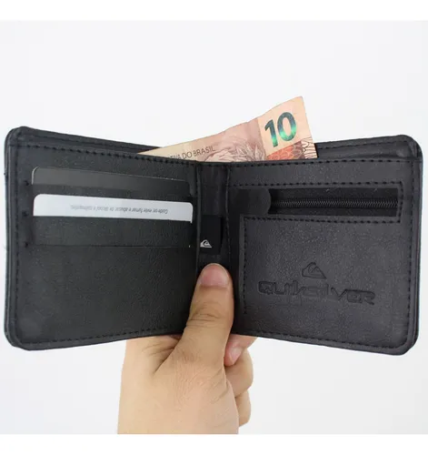 Tarjetero moderno Quiksilver Miss Dollar, color negro
