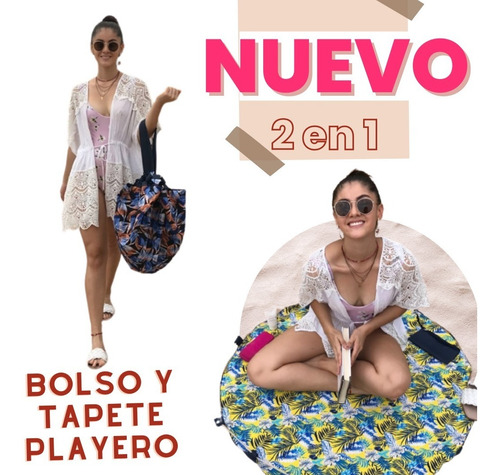 Imagen 4 de 4 de Bolso Y Tapete 2 En 1 Multiusos Playa