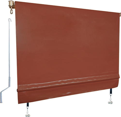 Toldo Completo Com Tubos Sob Medida 4,60 X 3,50 Retrátil Cor Marrom