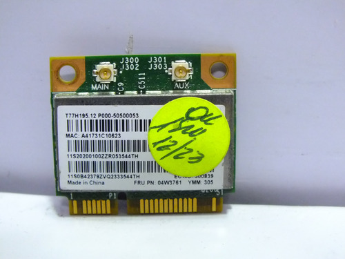 Placa Wi-fi Lenovo B490 Fru Pn 04w3761 (Usado)