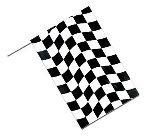 2 Racing Black And White Checkered Flag Banderín Party