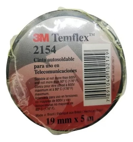 Cinta Autosoldable 3m Temflex 2154 19 Mm X 5 M Hasta 600v