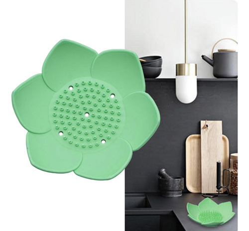 Jabonera Portátil Con Jabonera De Drenaje Jabonera Verde
